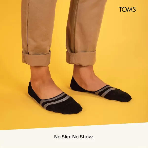TOMS Ultimate No Show Socks NonSlip Low Cut Invisible Single PairBlack