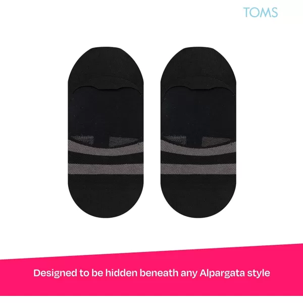 TOMS Ultimate No Show Socks NonSlip Low Cut Invisible Single PairBlack 3 Pack