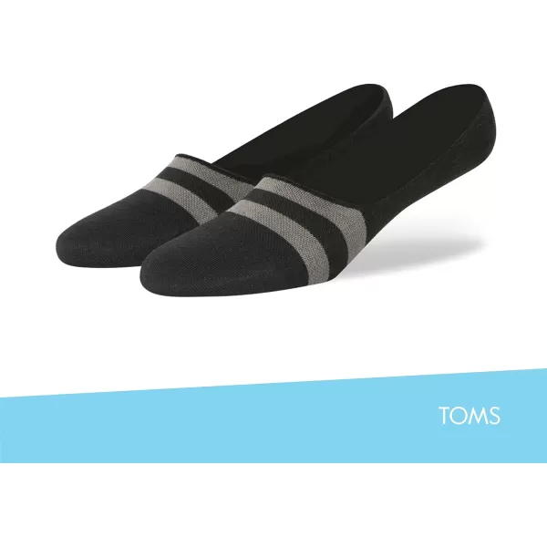 TOMS Ultimate No Show Socks NonSlip Low Cut Invisible Single PairBlack 3 Pack