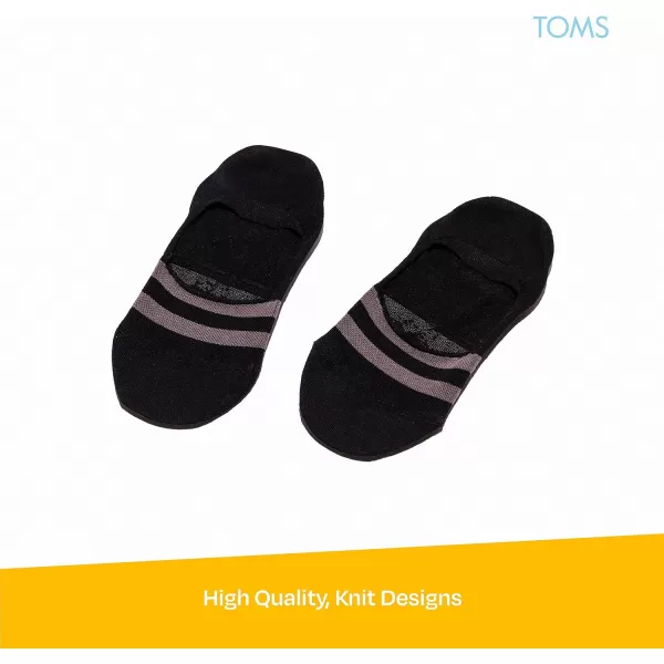 TOMS Ultimate No Show Socks NonSlip Low Cut Invisible Single PairBlack 3 Pack
