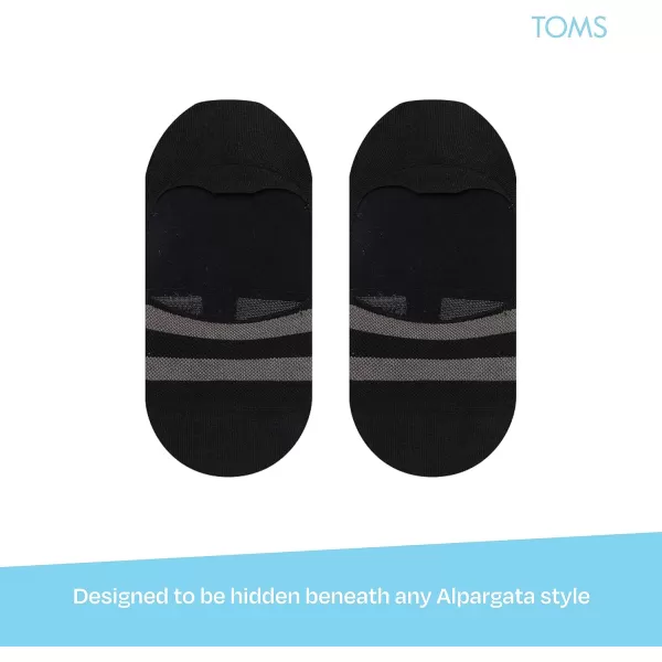 TOMS Ultimate No Show Socks NonSlip Low Cut Invisible Single PairBlack
