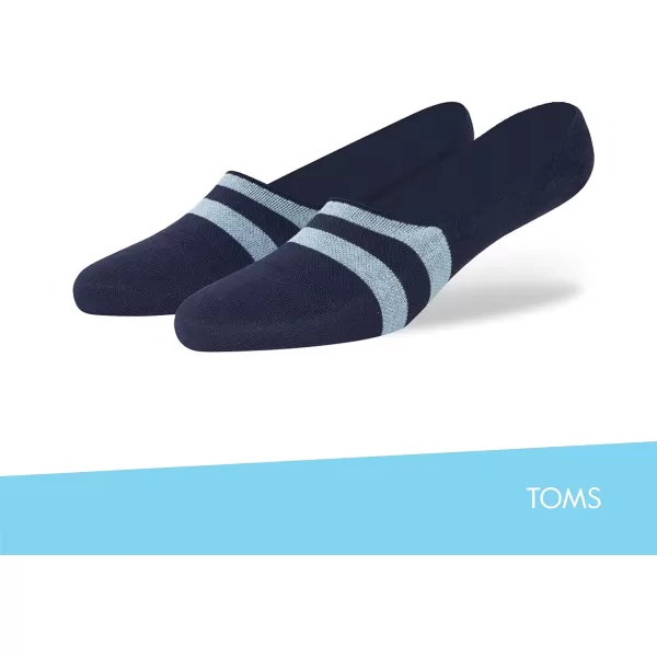 TOMS Ultimate No Show Socks NonSlip Low Cut Invisible Single PairBlue 3 Pack