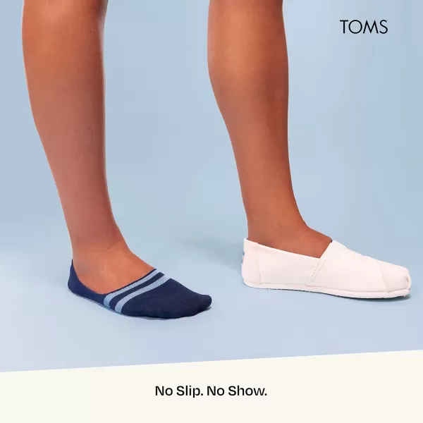 TOMS Ultimate No Show Socks NonSlip Low Cut Invisible Single PairBlue 3 Pack