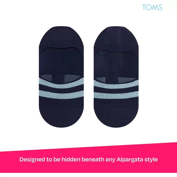 TOMS Ultimate No Show Socks NonSlip Low Cut Invisible Single PairBlue 3 Pack