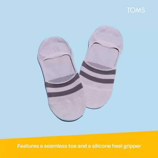TOMS Ultimate No Show Socks NonSlip Low Cut Invisible Single PairGray 3 Pack