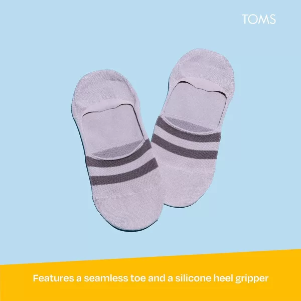 TOMS Ultimate No Show Socks NonSlip Low Cut Invisible Single PairGrey