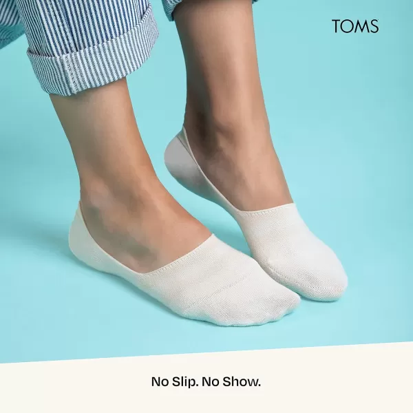 TOMS Ultimate No Show Socks NonSlip Low Cut Invisible Single PairOffwhite 3 Pack