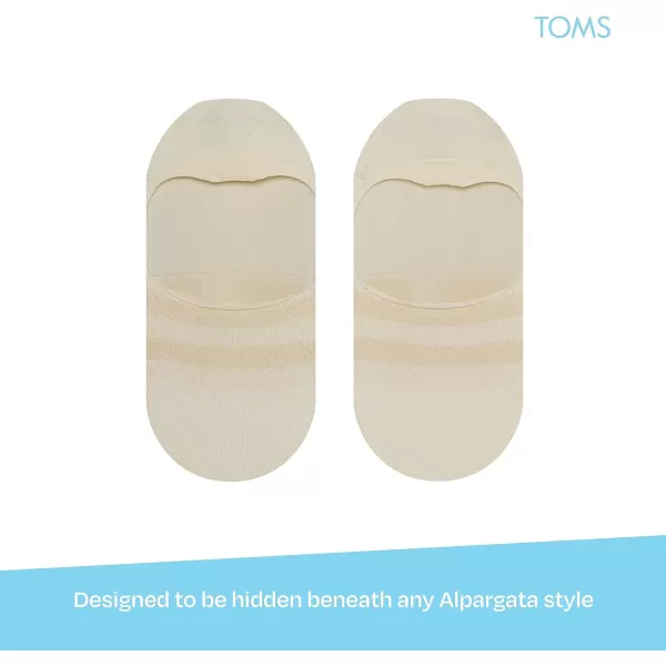 TOMS Ultimate No Show Socks NonSlip Low Cut Invisible Single PairOffwhite