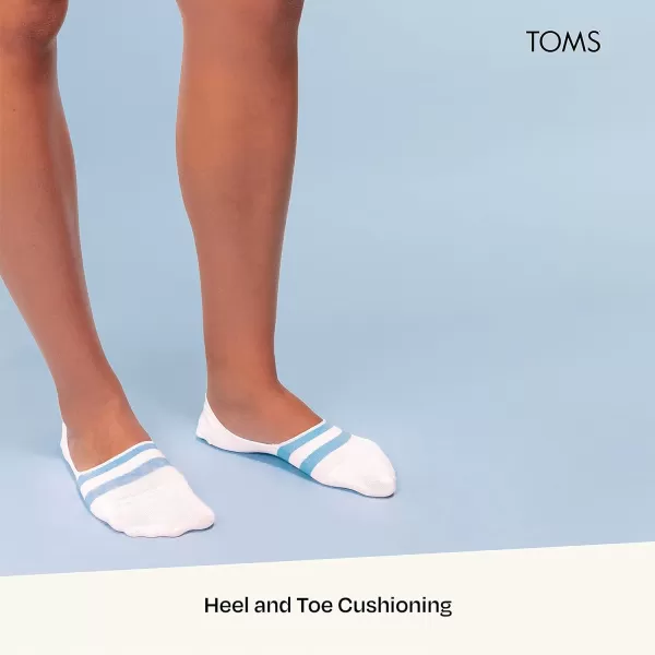 TOMS Ultimate No Show Socks NonSlip Low Cut Invisible Single PairWhite