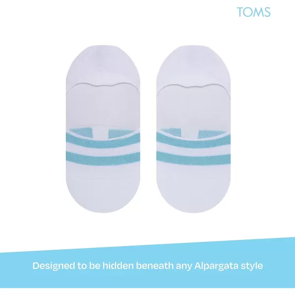 TOMS Ultimate No Show Socks NonSlip Low Cut Invisible Single PairWhite