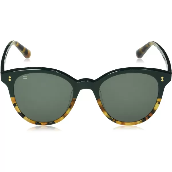 TOMS Womens Aaryn Round SunglassesAmazon Green TortoiseGreen Grey