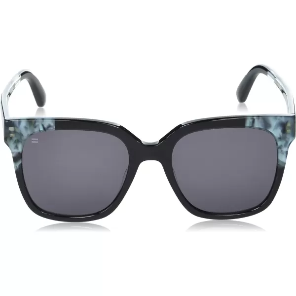 TOMS Womens Aaryn Round SunglassesBlue Multi LaminationDark Grey