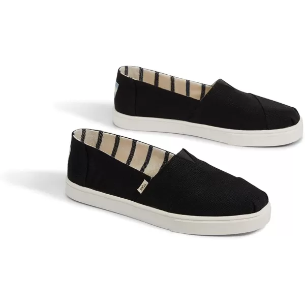 TOMS Womens Alpargata Cupsole Slip On Flats Casual  GreyBlack Heritage Canvas