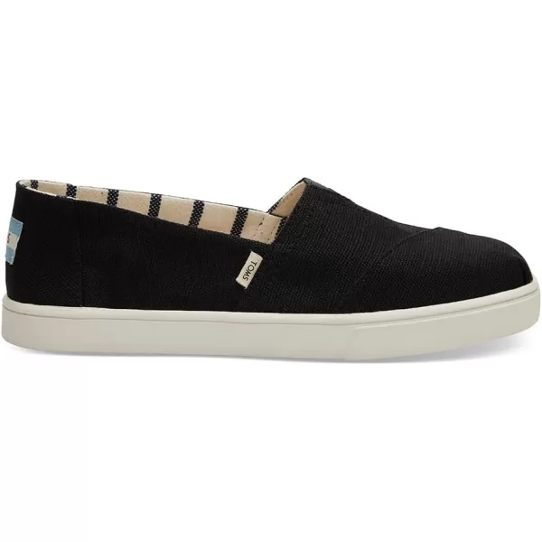 TOMS Womens Alpargata Cupsole Slip On Flats Casual  GreyBlack Heritage Canvas