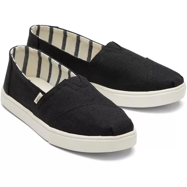 TOMS Womens Alpargata Cupsole Slip On Flats Casual  GreyBlack Heritage Canvas