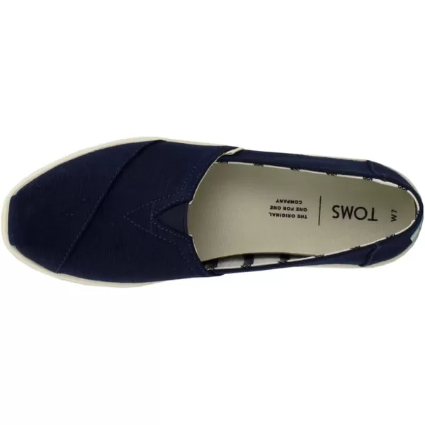 TOMS Womens Alpargata Cupsole Slip On Flats Casual  GreyNavy Canvas