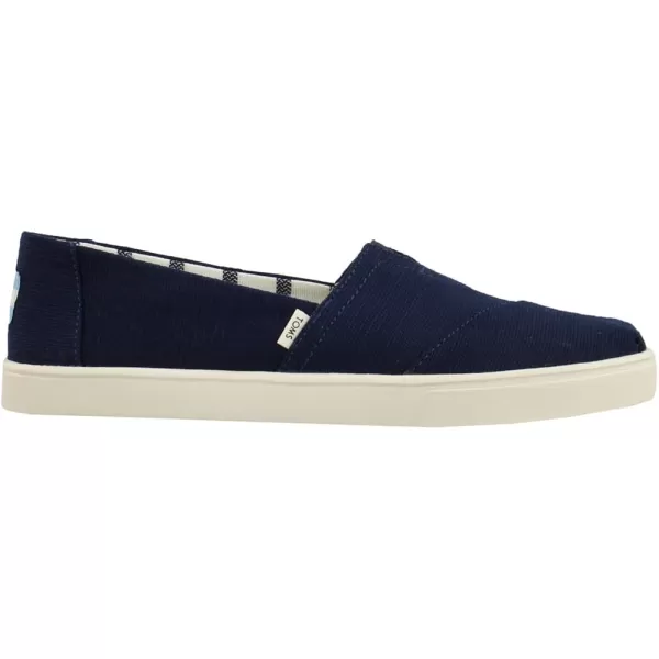 TOMS Womens Alpargata Cupsole Slip On Flats Casual  GreyNavy Canvas