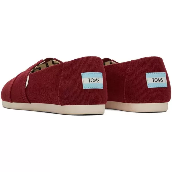 TOMS Womens Alpargata Recycled Cotton Canvas Loafer FlatBlack Cherry