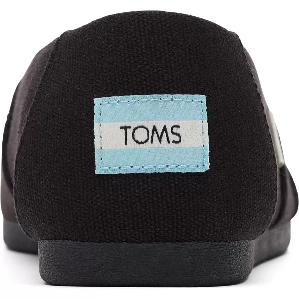 TOMS Womens Alpargata Recycled Cotton Canvas Loafer FlatBlackBlack Recycled Cotton Canvas