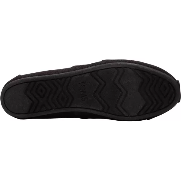TOMS Womens Alpargata Recycled Cotton Canvas Loafer FlatBlackBlack Recycled Cotton Canvas