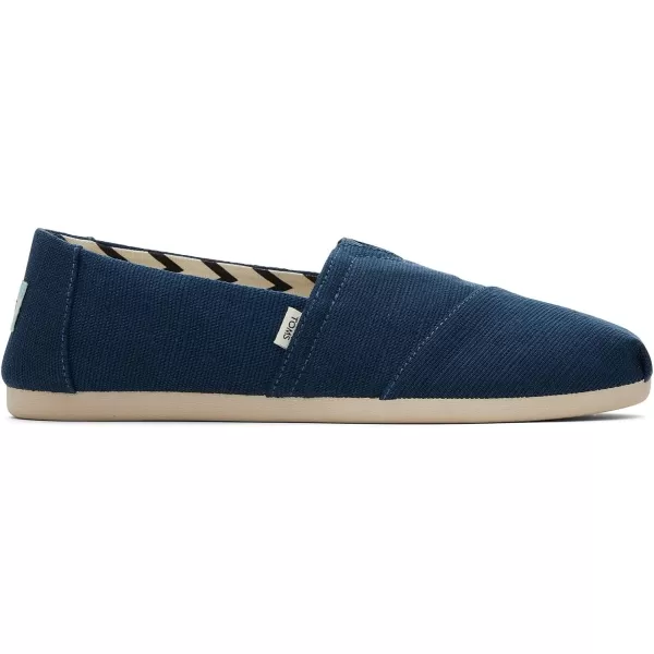 TOMS Womens Alpargata Recycled Cotton Canvas Loafer FlatBlue