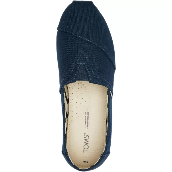 TOMS Womens Alpargata Recycled Cotton Canvas Loafer FlatBlue