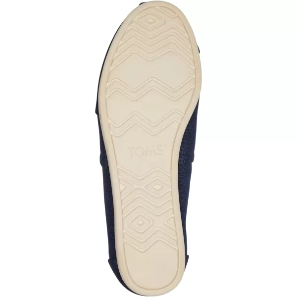 TOMS Womens Alpargata Recycled Cotton Canvas Loafer FlatNavy