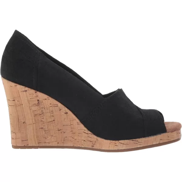 TOMS Womens Classic Espadrille Wedge SandalBlack Scattered Woven
