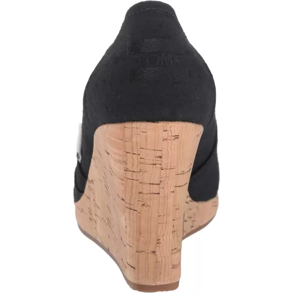 TOMS Womens Classic Espadrille Wedge SandalBlack Scattered Woven