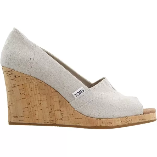 TOMS Womens Classic Espadrille Wedge SandalNatural Crosshatch Jacquard