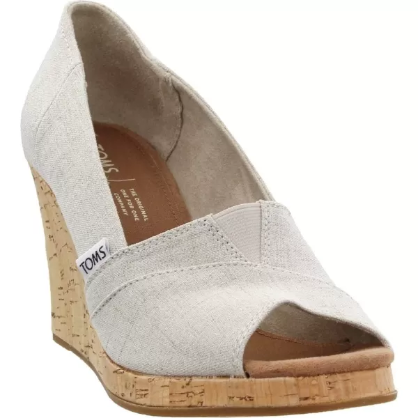 TOMS Womens Classic Espadrille Wedge SandalNatural Crosshatch Jacquard