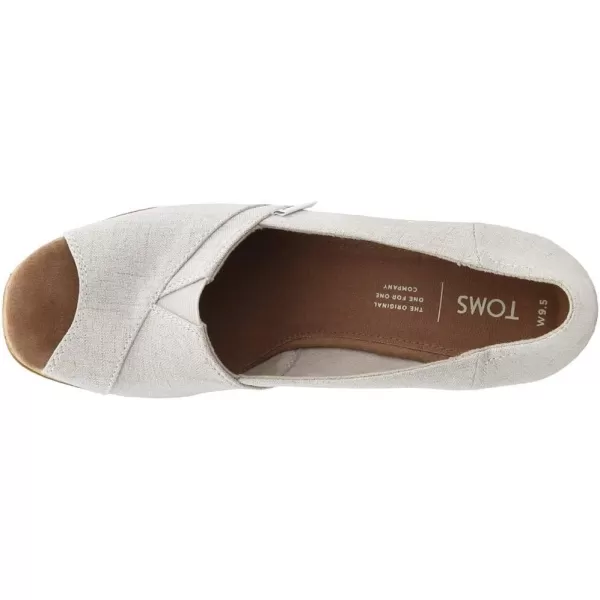 TOMS Womens Classic Espadrille Wedge SandalNatural Crosshatch Jacquard