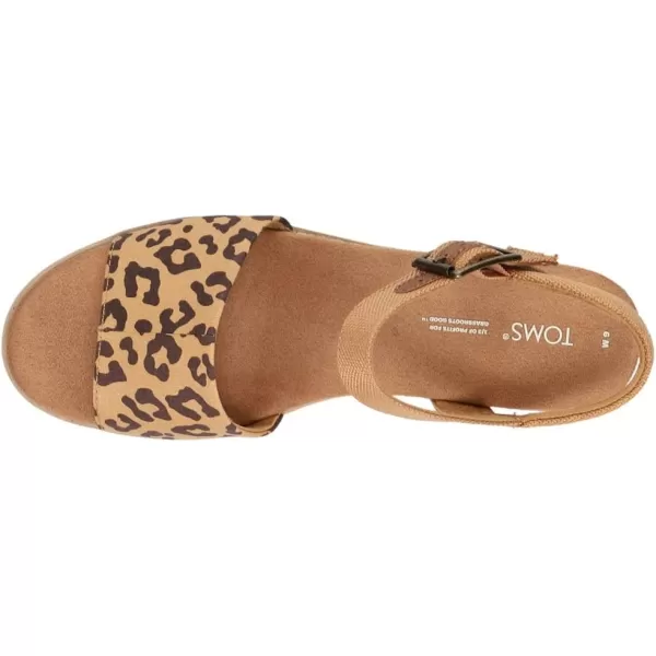 TOMS Womens Diana SandalDoe Leopard CanvasHeavy Canvas
