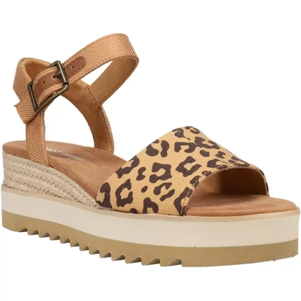 TOMS Womens Diana SandalDoe Leopard CanvasHeavy Canvas