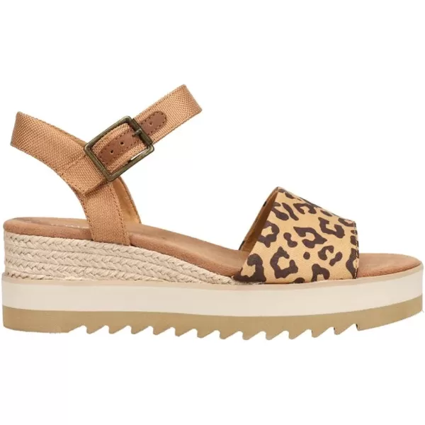 TOMS Womens Diana SandalDoe Leopard CanvasHeavy Canvas