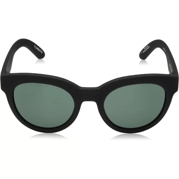 TOMS Womens Florentin Round SunglassesMatte BlackGreen Grey