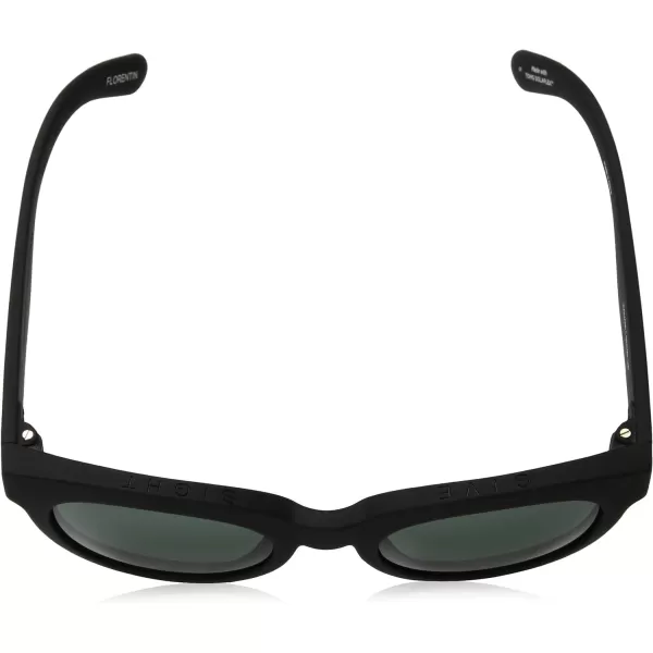 TOMS Womens Florentin Round SunglassesMatte BlackGreen Grey
