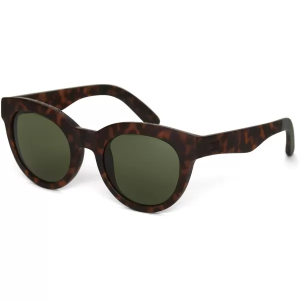 TOMS Womens Florentin Round SunglassesMatte Blonde TortoiseBottle Green
