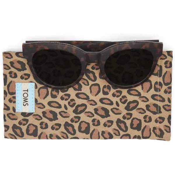 TOMS Womens Florentin Round SunglassesMatte Blonde TortoiseBottle Green