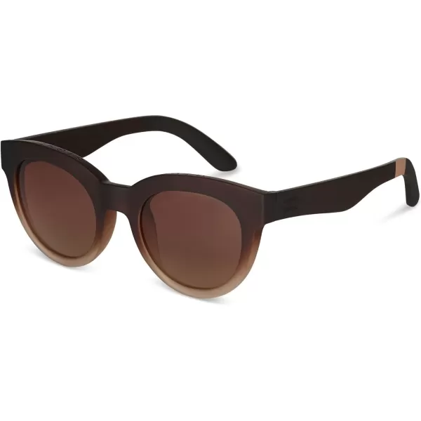 TOMS Womens Florentin Round SunglassesMatte OmbreViolet Brown Gradient