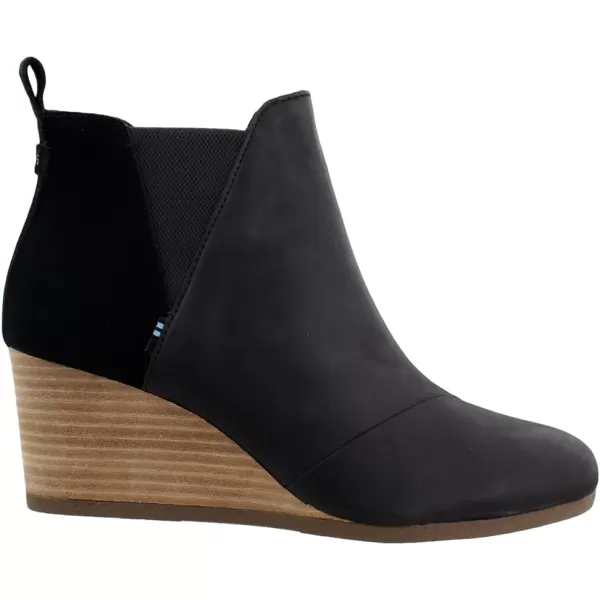 TOMS Womens Kelsey Ankle BootBlack LeatherSuede
