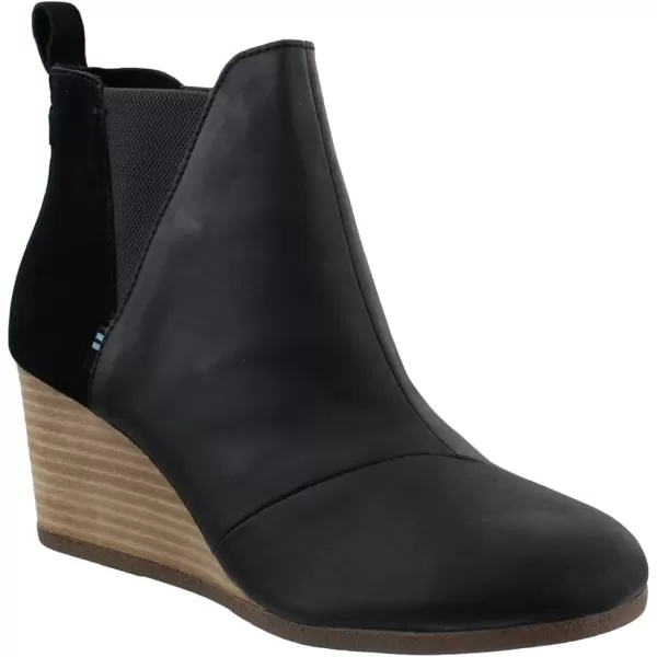 TOMS Womens Kelsey Ankle BootBlack LeatherSuede