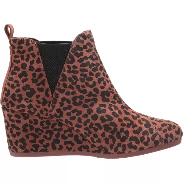 TOMS Womens Kelsey Ankle BootDark Ember Leopard Printed Suede