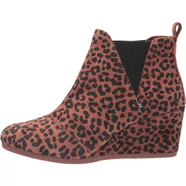 TOMS Womens Kelsey Ankle BootDark Ember Leopard Printed Suede