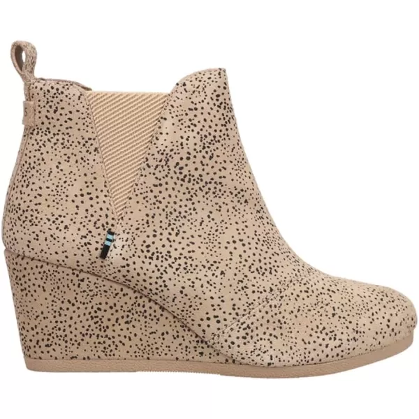 TOMS Womens Kelsey Ankle BootSand Tiny Cheetah Printed Suede