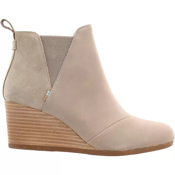 TOMS Womens Kelsey Ankle BootTaupe Grey LeatherSuede