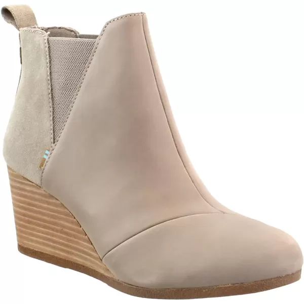 TOMS Womens Kelsey Ankle BootTaupe Grey LeatherSuede