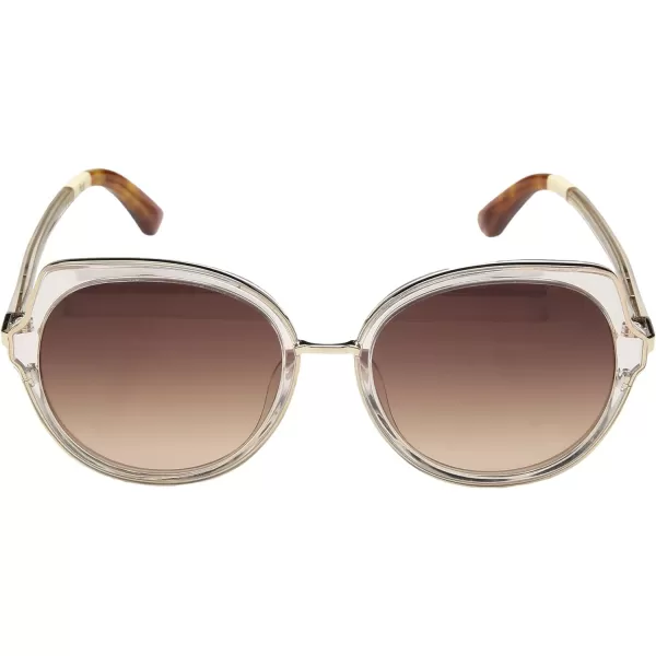 TOMS Womens Lottie Oversized SunglassesChampagne CrystalBrown Gradient