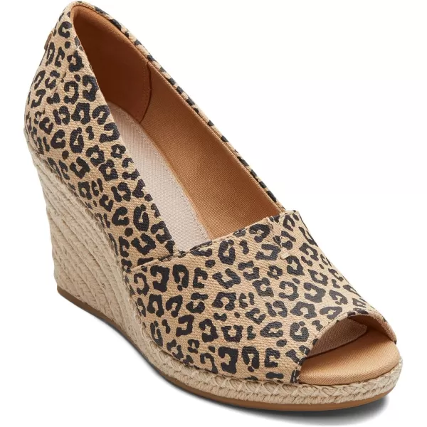 TOMS Womens Michelle SandalNatural Textured Small Leopard