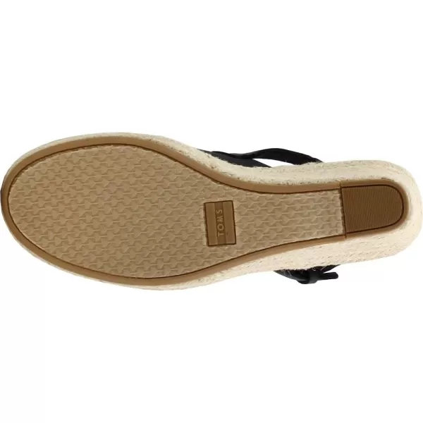 TOMS Womens Monica Wedge EspadrilleBlack